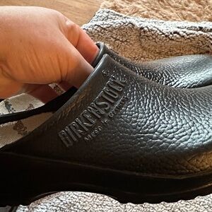 Birkenstock Black Slip-On Clogs with Branded Insole
